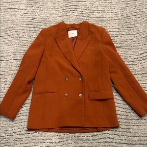 Wilfred Terracotta Double-Breasted Blazer